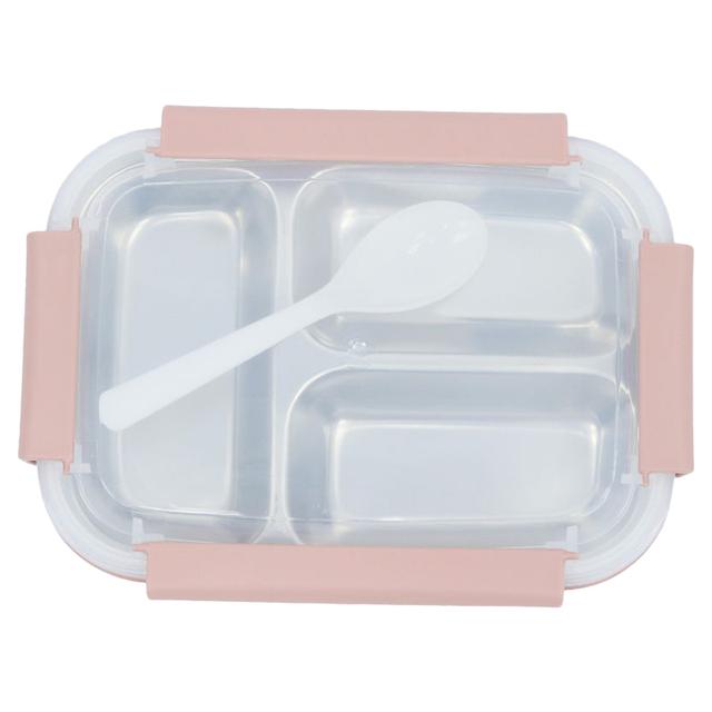 Little Angel - Leak Proof Stainless Steel Lunch Box - Baby Pink