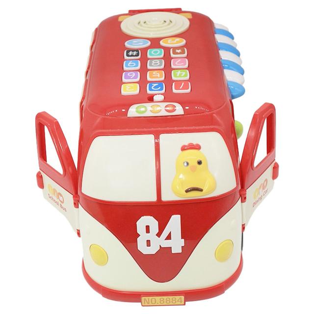 Goodway - Kids Toys Educational Bus W/ Music - Red