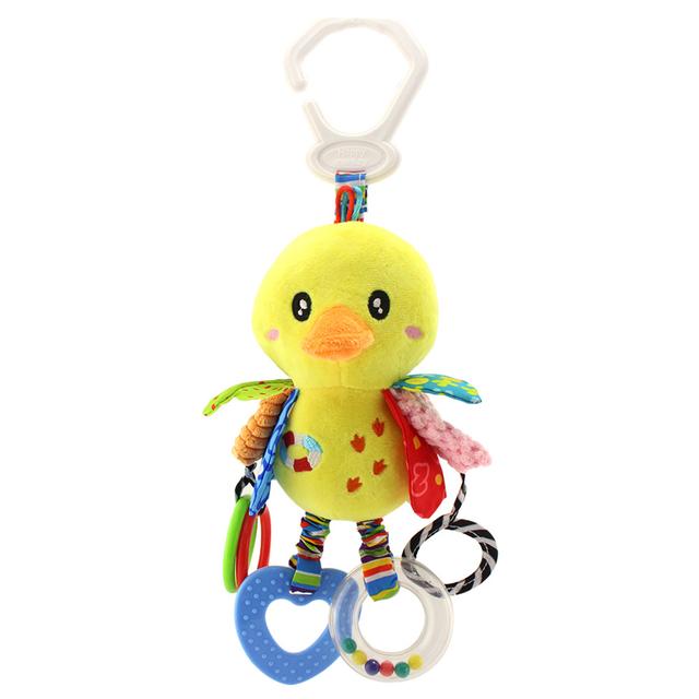 Little Angel - Baby Toys Hanging Rattle Soft Toy - Bird - Yellow