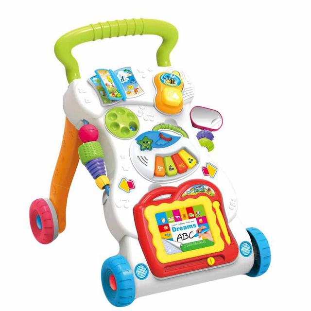 Huanger Baby Walker Toys W/Light & Music for 9+ Months White