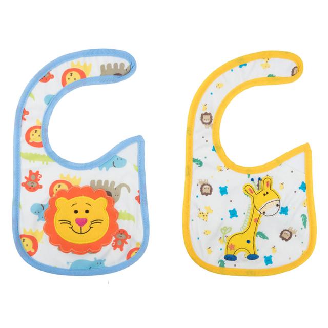 Little Angel - Baby Boys Lion Print Cotton Bib - Pack of 2