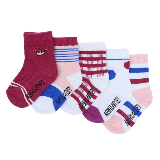 Night Angel - Comfortable Baby Socks - Pink Stripes