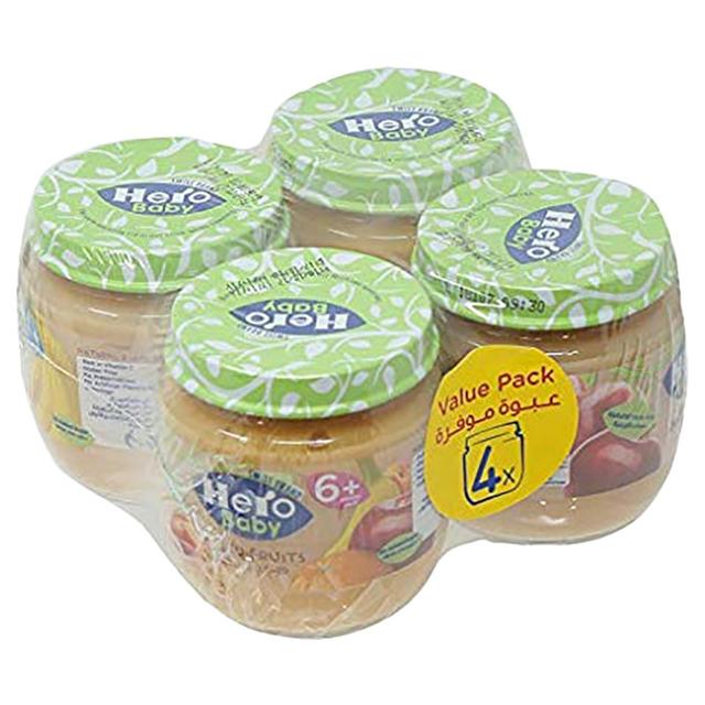 Hero Baby Pack of 4 Assorted Quattro Jar 125g