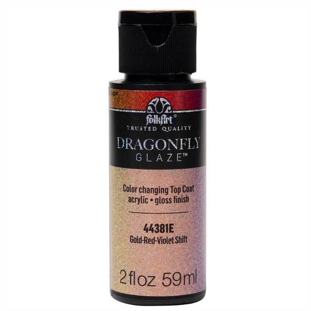 Plaid - FolkArt Dragon Glaze Paint - Gold-Red-Violet