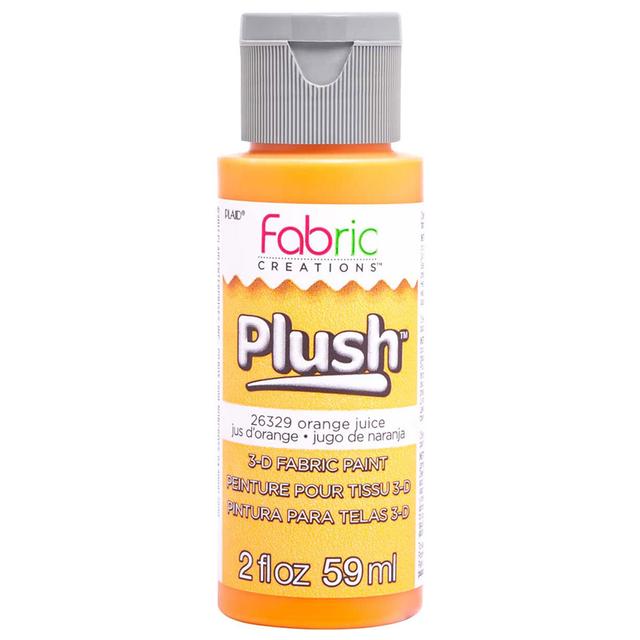 Plaid - Plush 3D Fabric Paint 2oz - Orange Juice