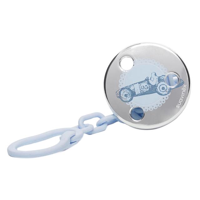 Suavinex - Brooch Clip Car with Chain - Blue