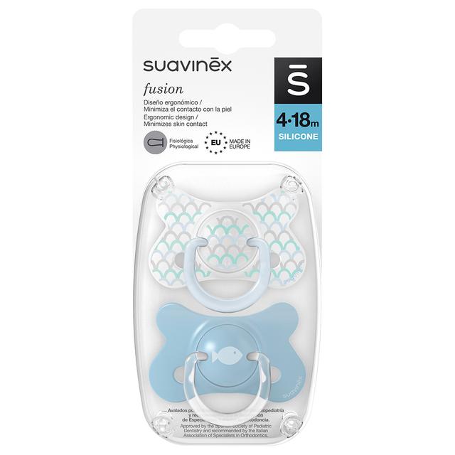 Suavinex - Memories Fusion Soother - 4-18M - 2pcs - Blue