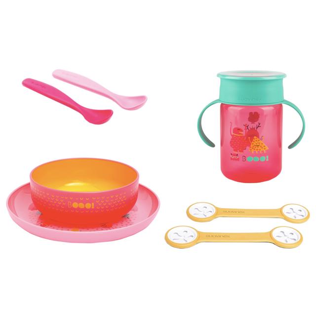 Suavinex - Sale Bundle Feeding Set Pink 360 Boo