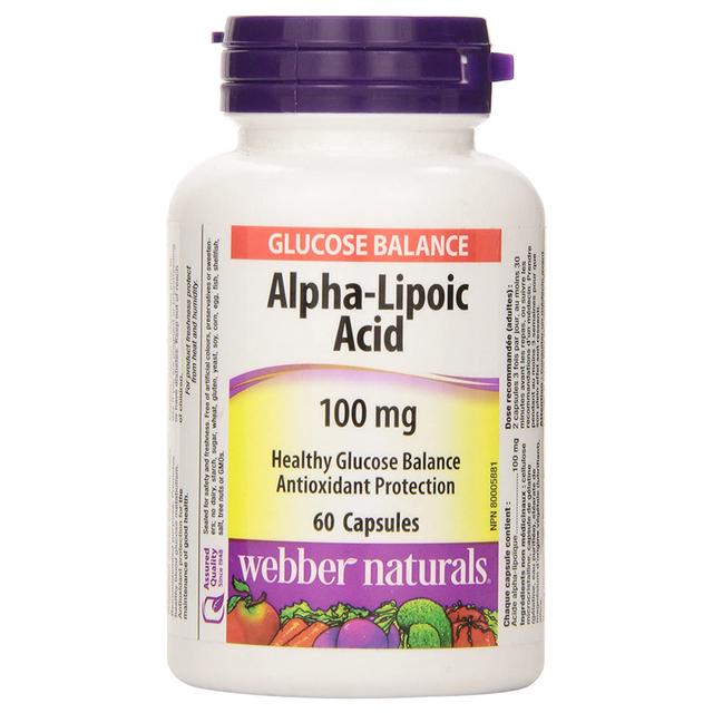 Webber Naturals - Alpha Lipoic Acid 100mg Capsules - 60pcs