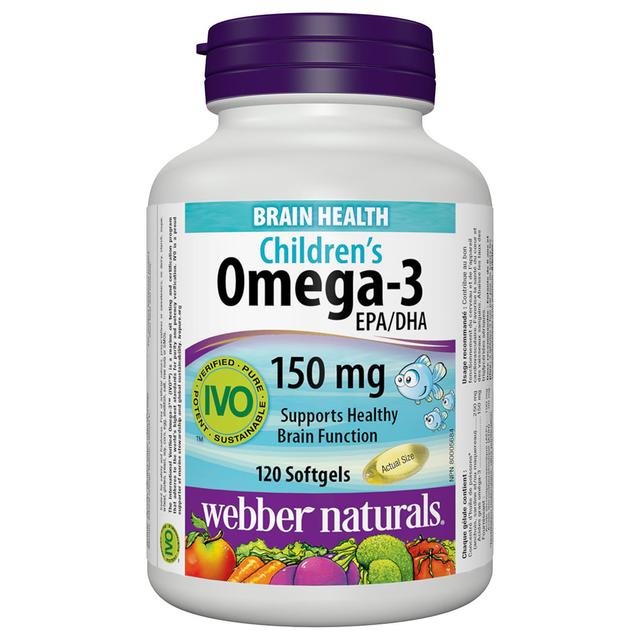 Webber Naturals - Omega-3 Children's 150mg Softgels - 120pcs