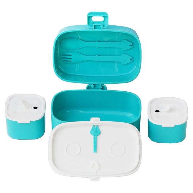 Look Back - One Layer Lunch Box For Kids & Adults - Blue