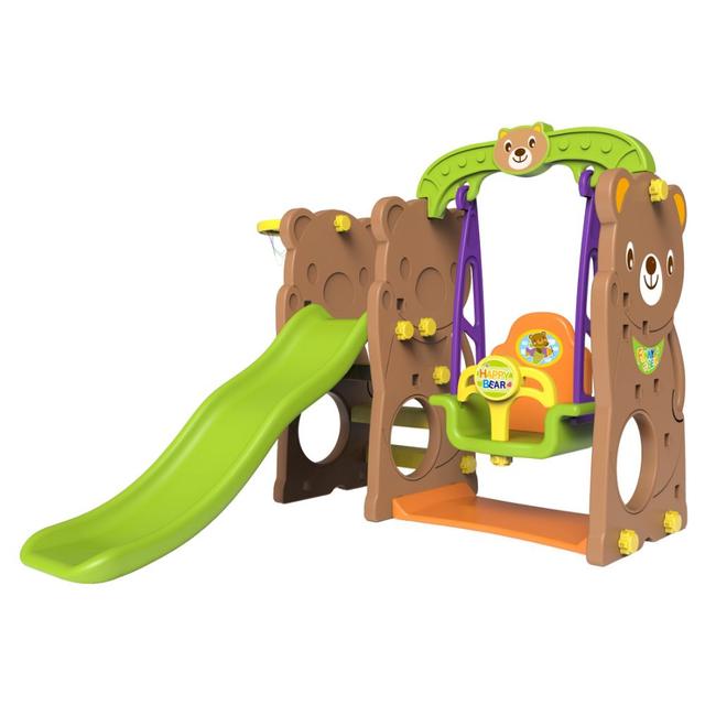 Mini Panda - Indoor/Outdoor Bear Slide with Swing