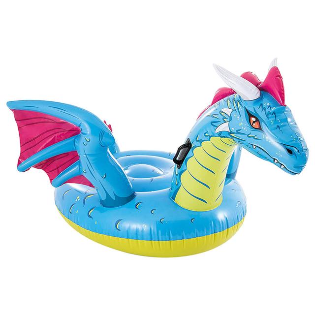 Intex - Dragon Inflatable Ride-On - Inflatable Pool Float - Blue