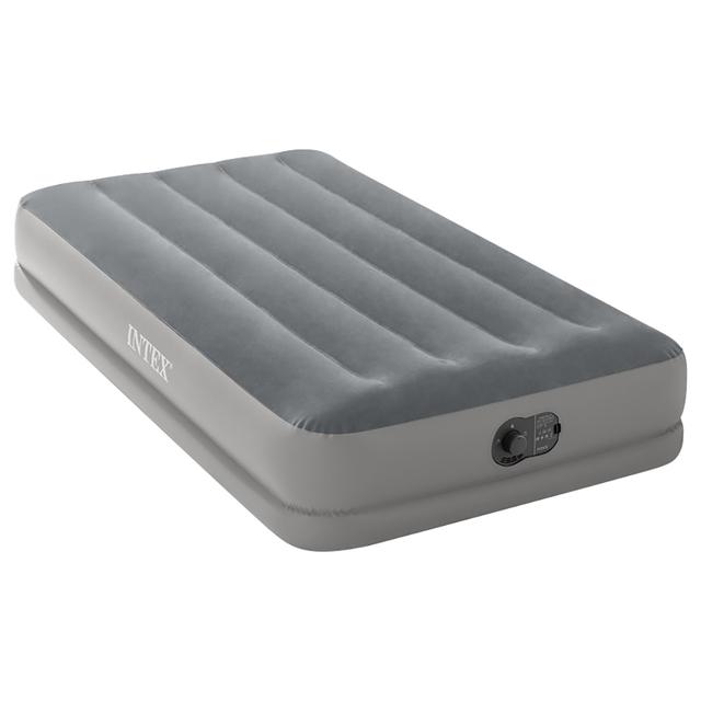 Intex - Twin Dura-Beam Prestige Airbed w/ Fastfill USB Pump