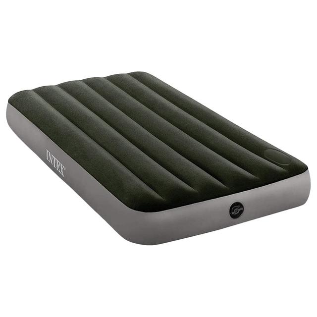 Intex - Queen Dura-Beam Downy Airbed w/ Foot Bip - Green