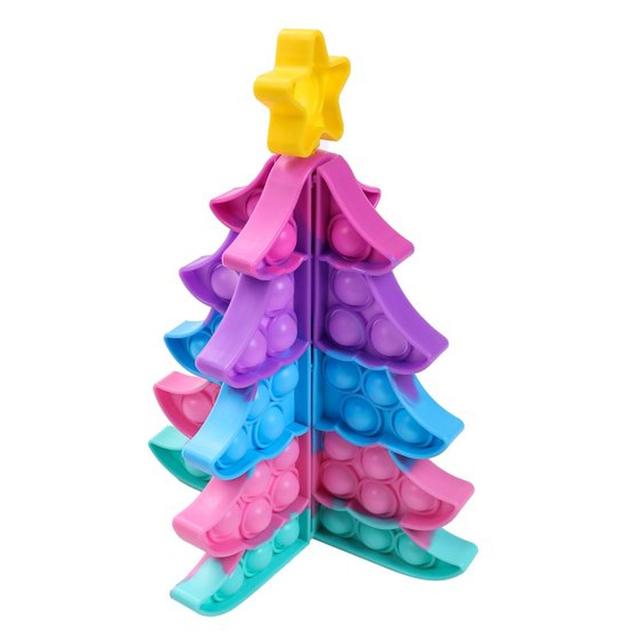 Brain Giggles - Christmas Tree Pop It Fidget Toy - Unicorn