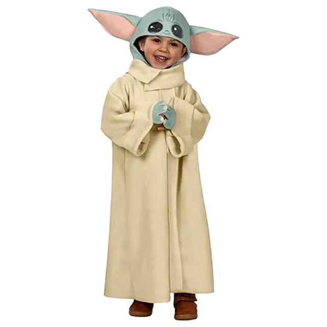 Brain Giggles - Kids Star Wars Mandalorian Baby Yoda Costume - L