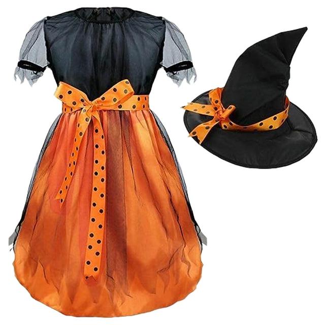 Brain Giggles - Halloween Witch Costume Set - Orange