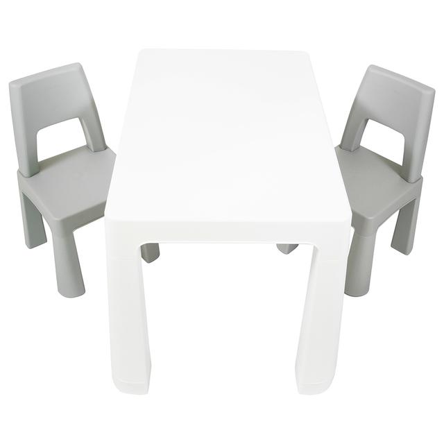 Home Canvas - Study Table & Chair Set - White & Grey