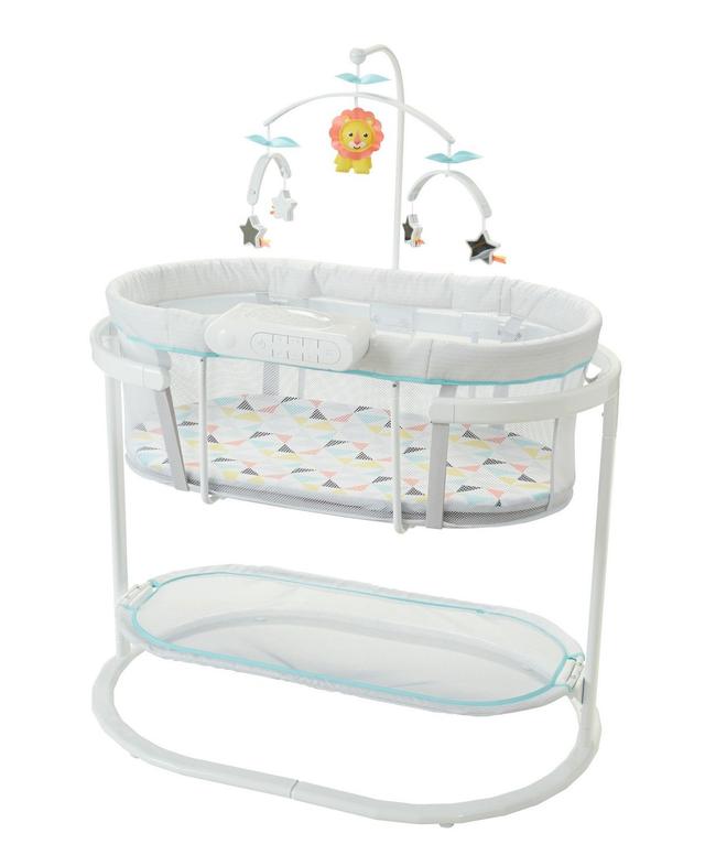 Little Angel - Baby Soothing Motions Bassinet Sleeping Crib- White