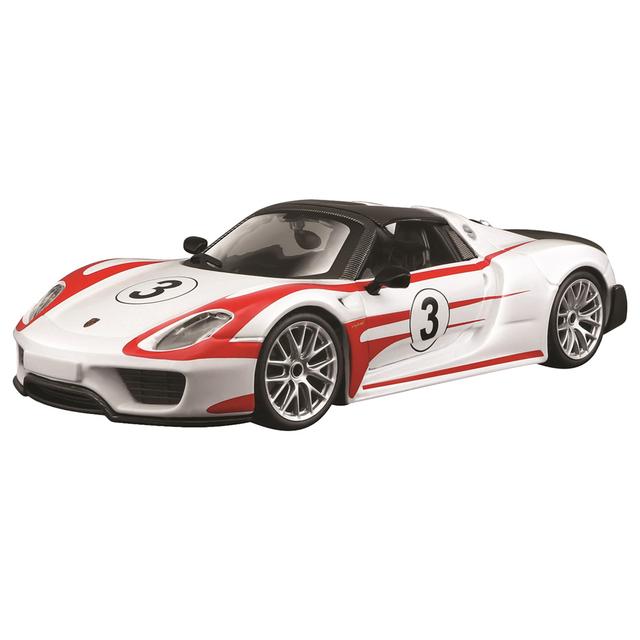 Bburago - 1/24 Racing Porsche 918 Spyder Diecast Toy Car