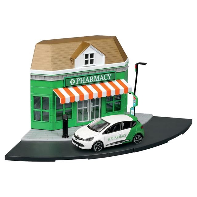 Bburago - 1/43 Street Fire City Pharmacy Playset w/ Car