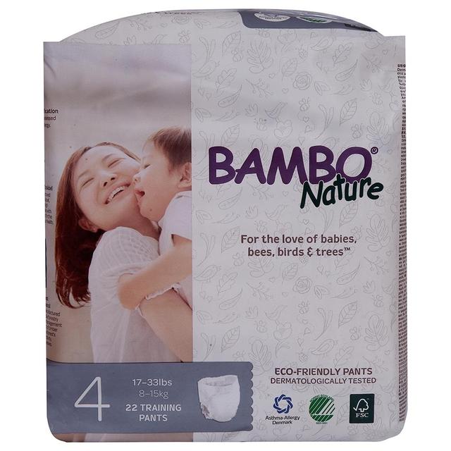 Bambo Nature - Eco-Friendly Diaper Pants, Size 4, 7-14kg 22 Count