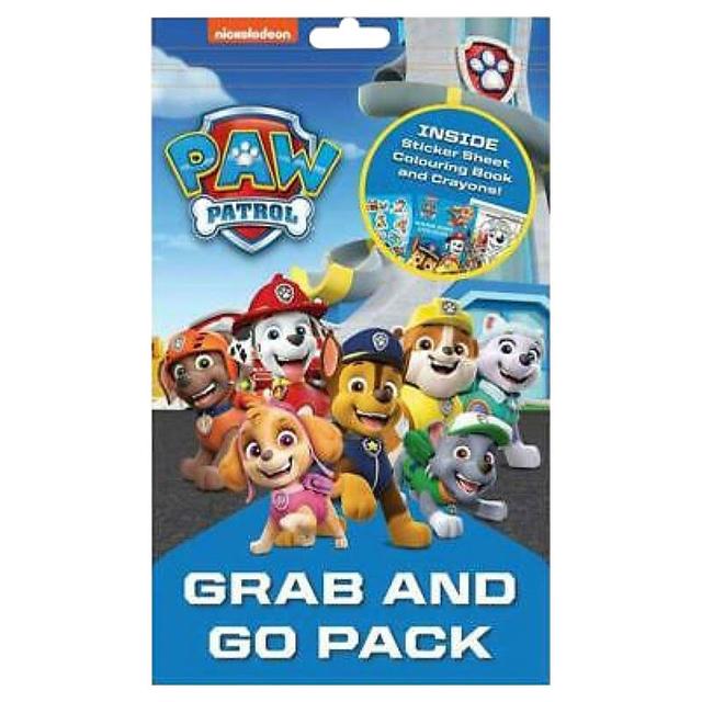 Paw Patrol Grab And Go Pack Sticker Sheet Colouring Fun