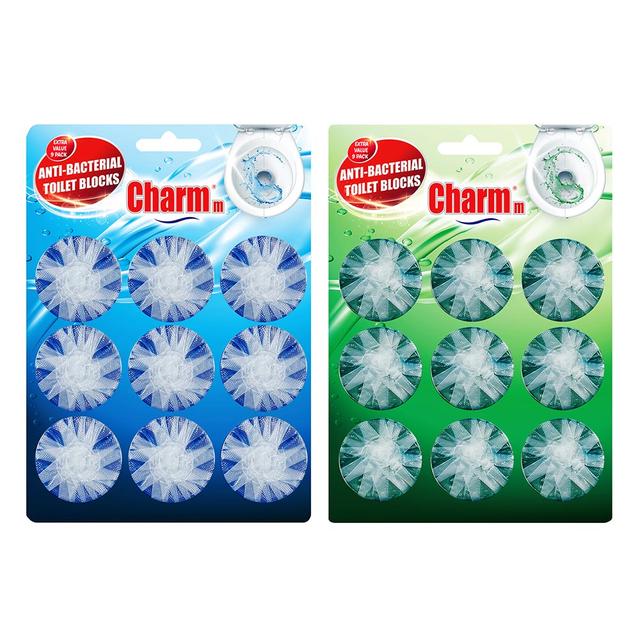 Charmm - Antibacterial Toilet Blocks 9pcs Assorted