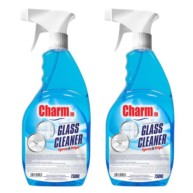 Charmm - Pack of 2 Window & Glass Cleaner - Blue 750ml