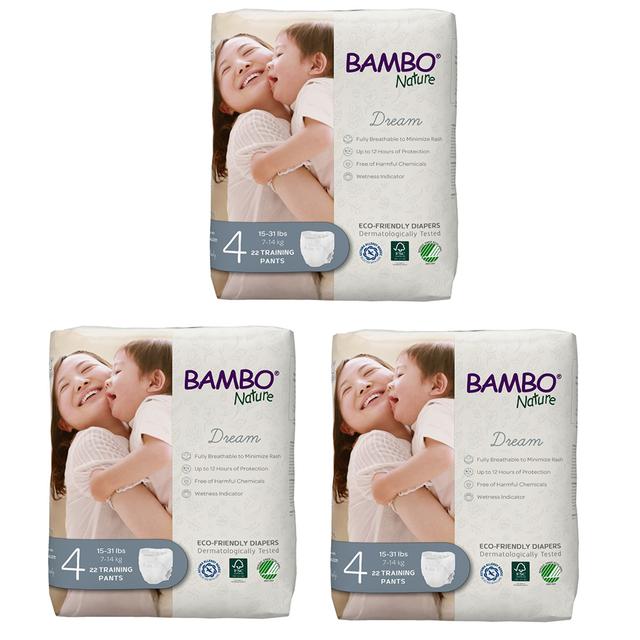 Bambo Nature - Eco-Friendly Diaper Pants, Size 4, 7-14kg 66 pcs, Extra Value Pack