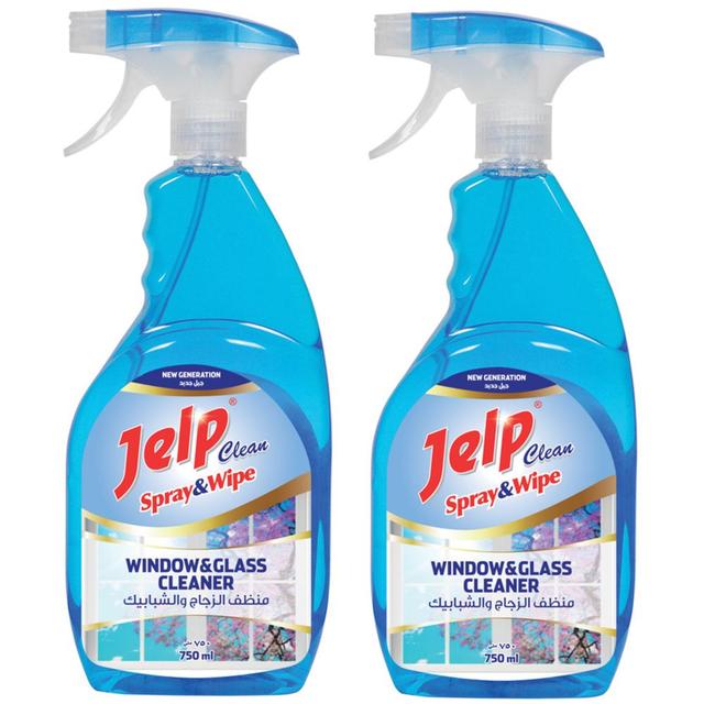 Jelp Clean - Glass Cleaner Blue 750ml Pack Of 2