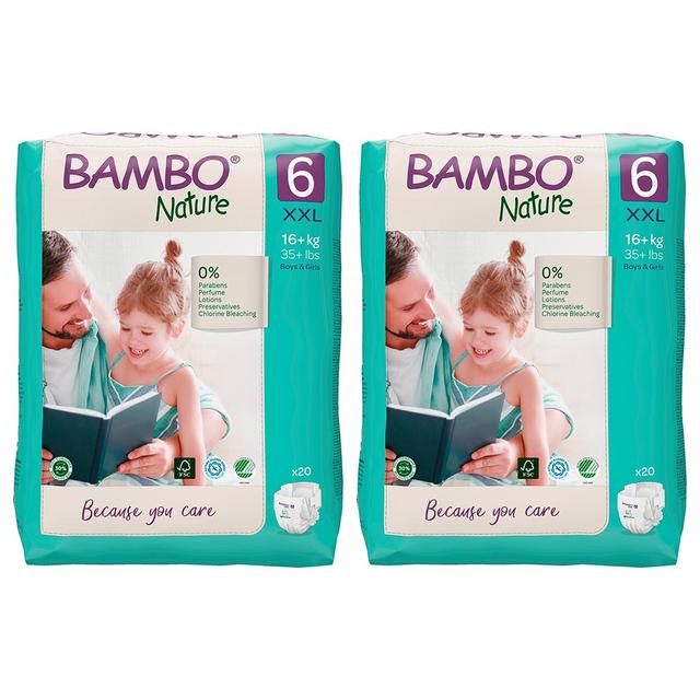 Bambo Nature - Eco-Friendly Diapers, Size 6, 16+kg 40 Count