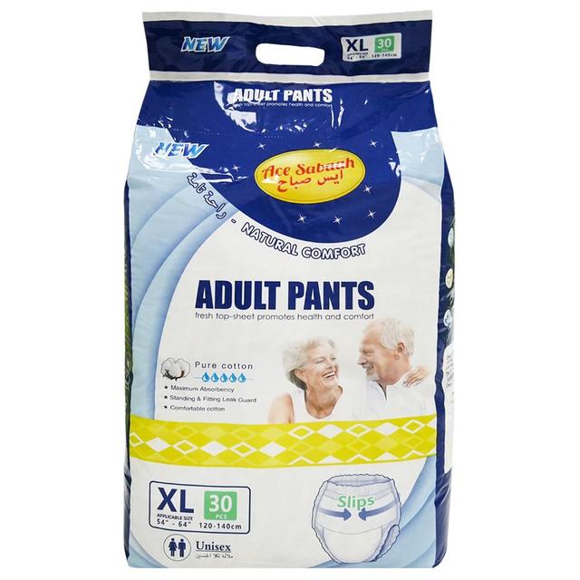 Ace Sabaah - Pure Cotton Adult Pants 120-140cm Size XL 30pcs