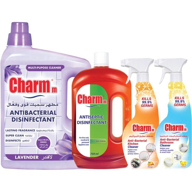 Charmm - Lavender Antibacterial Bathroom Cleaner Combo Pack