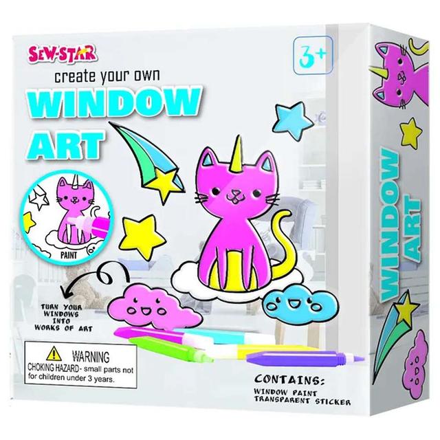 Sew Star - Window Art & Fun Paint Your Own Miao Miao Cute Cat DIY Kit