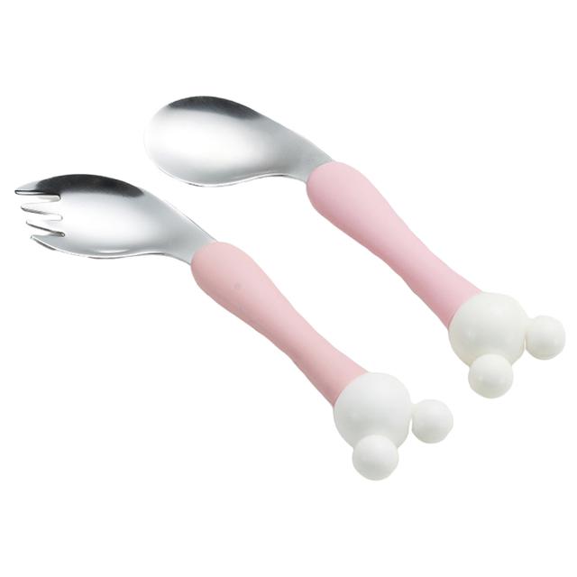 Highland - Pink Baby Spoon & Fork Kid's Cutlery W/ Case