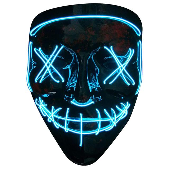 Highland Halloween LED Light Up Mask - Blue