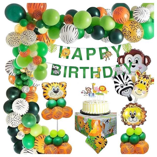 Highland - Jungle Theme Birthday Decorations - 50 pcs 