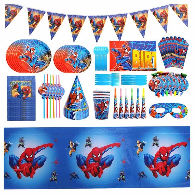 Highland - Spiderman Tableware Birthday Decorations - 85pcs