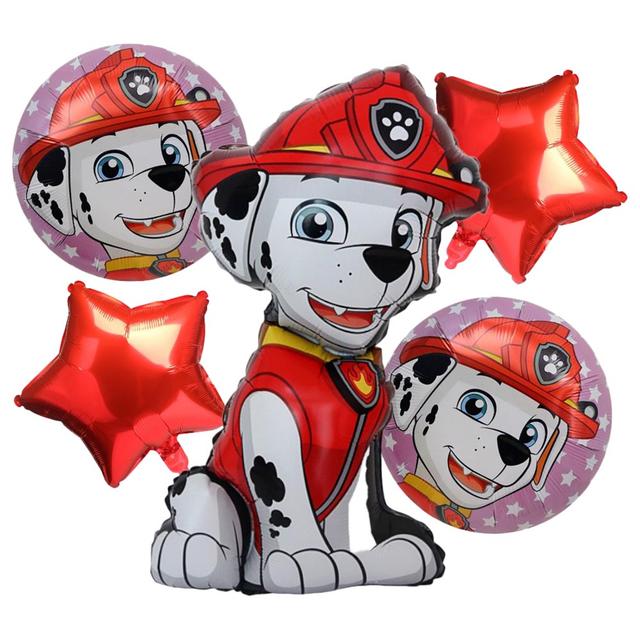 Highland - Marshall Paw Patrol Balloons Birthday Decorations - 5Pcs