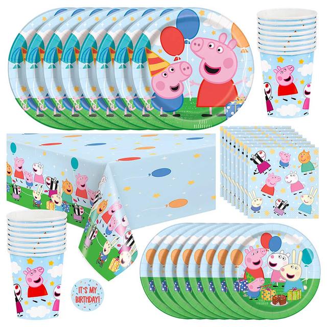 Highland - Peppa Pig Birthday Disposable Tableware Set - 51pc