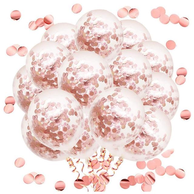 Highland - Rose Gold Confetti Balloons 10pcs