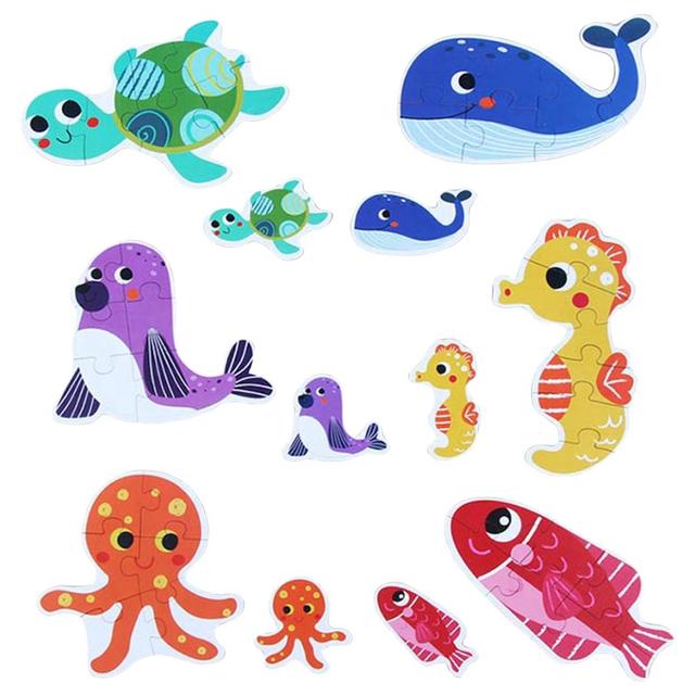 Highland - 6-in-1 Sea Animal Kid's Puzzle