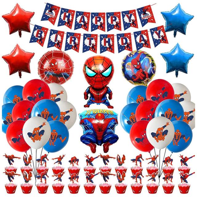 Highland - Spiderman theme Birthday Decoration Set