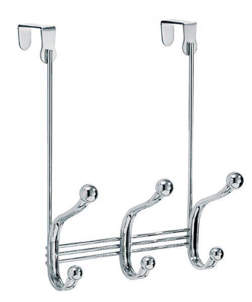 Inter Design - York Lyra Over The Door Rack 3 - Chrome