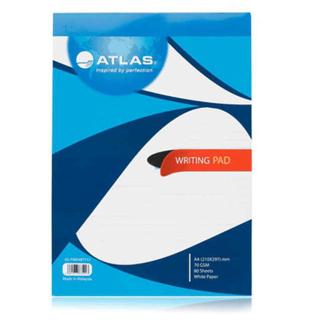 Atlas - Writing Pad A4 70gsm 80 Sheets