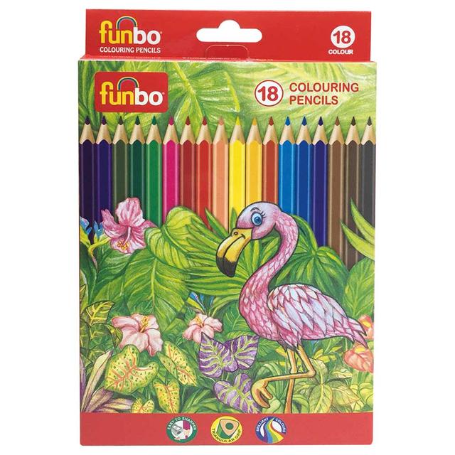 Funbo - Pack of 18 Colour Pencil