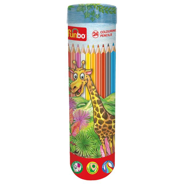 Funbo - Set of 24 Colouring Pencil Cylinder