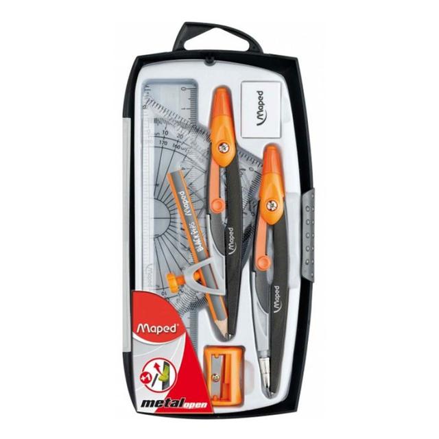 Maped - Math Set Open Metal (9pcs)